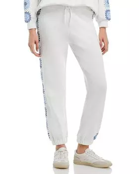 Джоггеры с кружевной отделкой Vintage Havana, белый