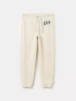 Джоггеры с кулиской и вышивкой логотипа Gap, цвет light beige