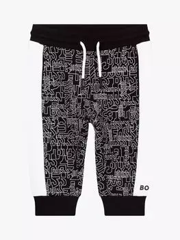Джоггеры с логотипом HUGO BOSS Baby, черные