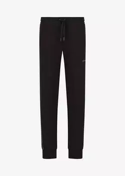 Джоггеры с логотипом из смесового органического хлопка Armani Exchange, черный