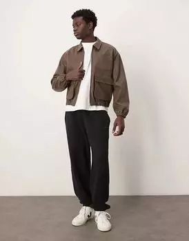 Джоггеры с манжетами на шнурке черного цвета Abercrombie & Fitch