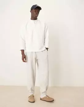 Джоггеры с манжетами на шнурке светло-серого цвета Abercrombie & Fitch