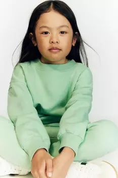 Джоггеры с начесом внутри H&M, зеленый