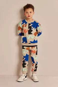Джоггеры с принтом H&M, бежевый