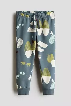 Джоггеры с принтом H&M, бирюзовые