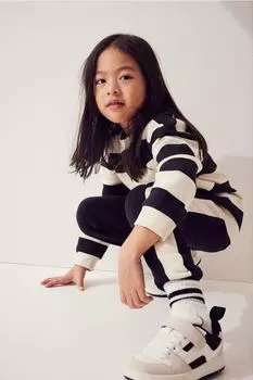 Джоггеры с принтом H&M, черный