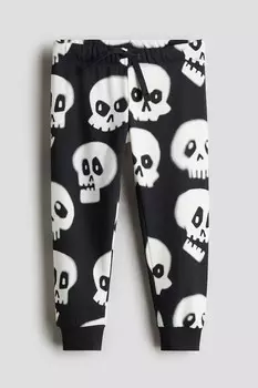 Джоггеры с принтом H&M, черный