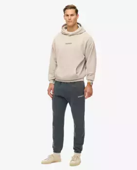 Джоггеры с принтом микрологотипа Superdry, темно-серый