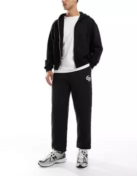 Джоггеры с ромбовидной стежкой черного цвета Criminal Damage