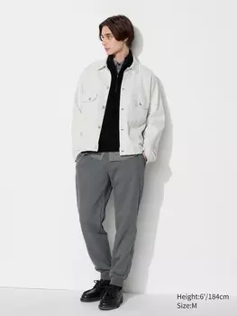 Джоггеры с ворсовой подкладкой heattech Uniqlo, серый