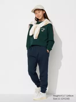Джоггеры с ворсовой подкладкой Uniqlo, цвет 69 синий
