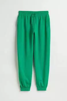 Джоггеры с высокой талией H&M, зеленый