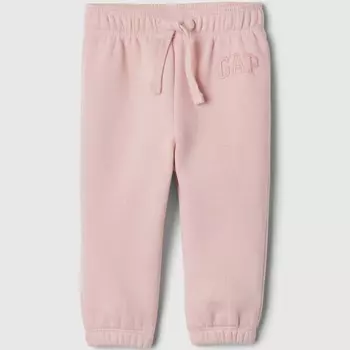 Джоггеры с завязками и вышитым логотипом для новорожденных Gap, розовый