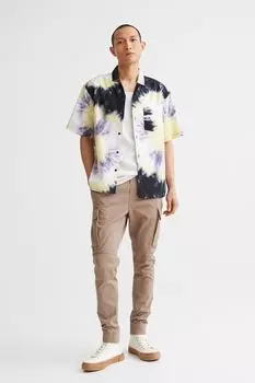 Джоггеры Skinny Fit карго H&amp;M, бежевый