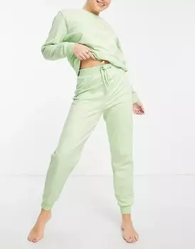 Джоггеры со смайликом ASOS DESIGN lounge co-ord, светло-зеленый