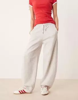 Джоггеры средней посадки Abercrombie & Fitch в сером меланжевом цвете