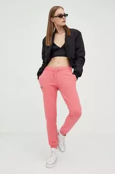 Джоггеры Superdry, розовый