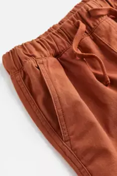 Джоггеры свободного кроя из хлопкового твила H&M, коричневый