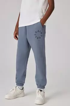 Джоггеры Tierra прямого кроя с логотипом и манжетами Smallsaints, синий