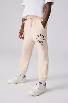 Джоггеры Tierra прямого кроя с логотипом и манжетами Smallsaints, нейтральный