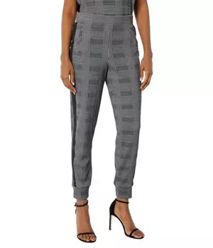 Джогггеры Anne Klein, Side Stripe Pull-On Plaid Joggers