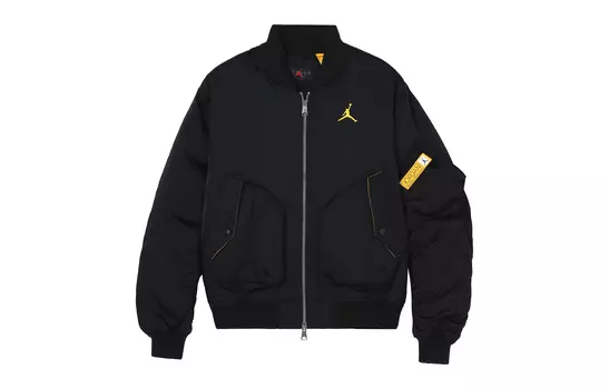 Куртка-бомбер Air Jordan Casual Sports Full-Length Zipper, черный