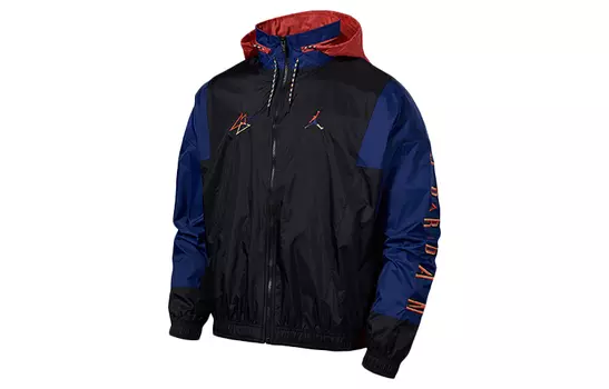 Джордан Мужская куртка Jordan, цвет Blue/Black/Red