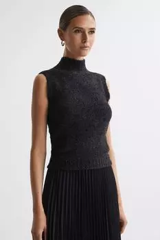 Джорджия вязаный жилет Reiss, черный