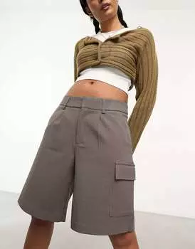 Джорты в клетку Stradivarius STR