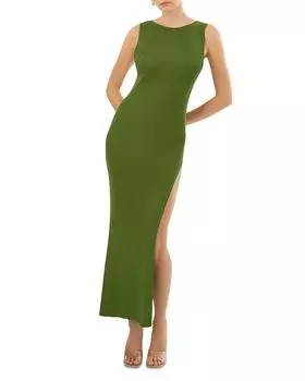 Джованна Вязаное Макси-Платье LAMARQUE, зеленый