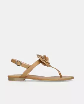 Джуди женские босоножки из кожи наппа с цветком Pretty Ballerinas, коричневый