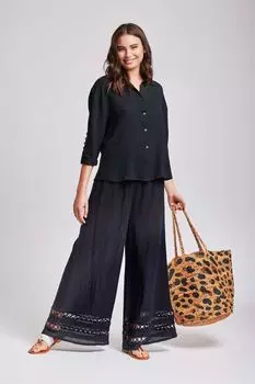 Джутовая пляжная сумка с леопардовым принтом Iconique, мультиколор