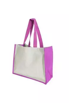 Джутовая сумка-шоппер Printers (21 литр) Westford Mill, розовый