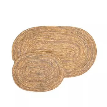 Джутовый коврик для ванной Evidea Soft, двухсекционный, разноцветный, 60x100 см + 50x60 см