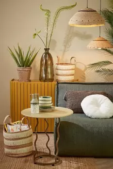 Джутовый потолочный светильник Mica Decorations, коричневый