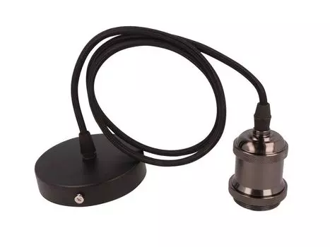 E27 LED Line Алюминиевый светодиодный подвесной светильник Подвесной светильник Лампа со шнуром 1 метр черного цвета LED-Line, черный