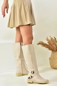 E726203409 Бежевые женские ботинки Fox Shoes