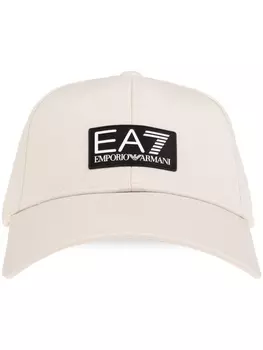 Ea7 Emporio Armani бейсболка с нашивкой-логотипом, нейтральный цвет
