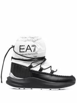 Ea7 Emporio Armani дутые ботинки с логотипом, белый