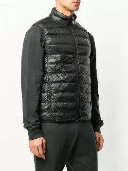 Ea7 Emporio Armani дутый жилет без рукавов, черный