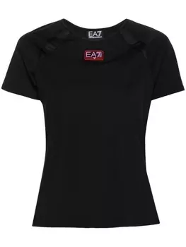Ea7 Emporio Armani футболка Dynamic Athlete с нашивкой-логотипом, черный