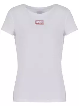 Ea7 Emporio Armani футболка из джерси с нашивкой-логотипом, белый