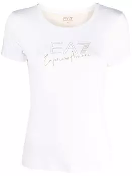 Ea7 Emporio Armani футболка с логотипом, белый