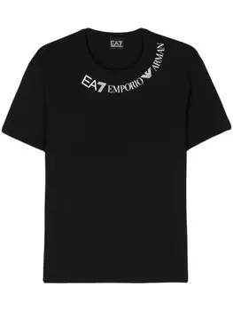 Ea7 Emporio Armani футболка с логотипом, черный
