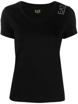 Ea7 Emporio Armani футболка с логотипом, черный