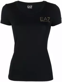 Ea7 Emporio Armani футболка с логотипом, черный