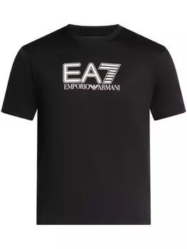 Ea7 Emporio Armani футболка с логотипом, черный