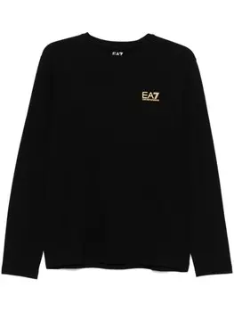 Ea7 Emporio Armani футболка с логотипом, черный