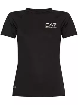 Ea7 Emporio Armani футболка с логотипом, черный