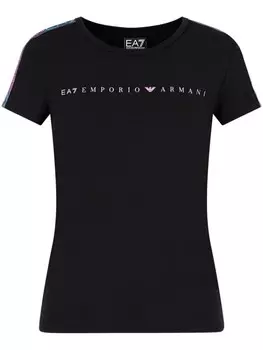 Ea7 Emporio Armani футболка с логотипом, черный